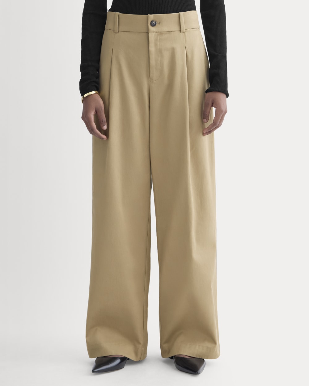 Wide-Leg Trouser in Buttersmooth | Ash Brown | 30 Inseam - Image 3