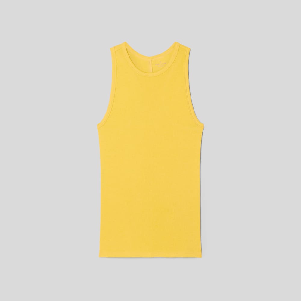 The Luxe Rib Racerback Tank | High Visibility Yellow - Image 2