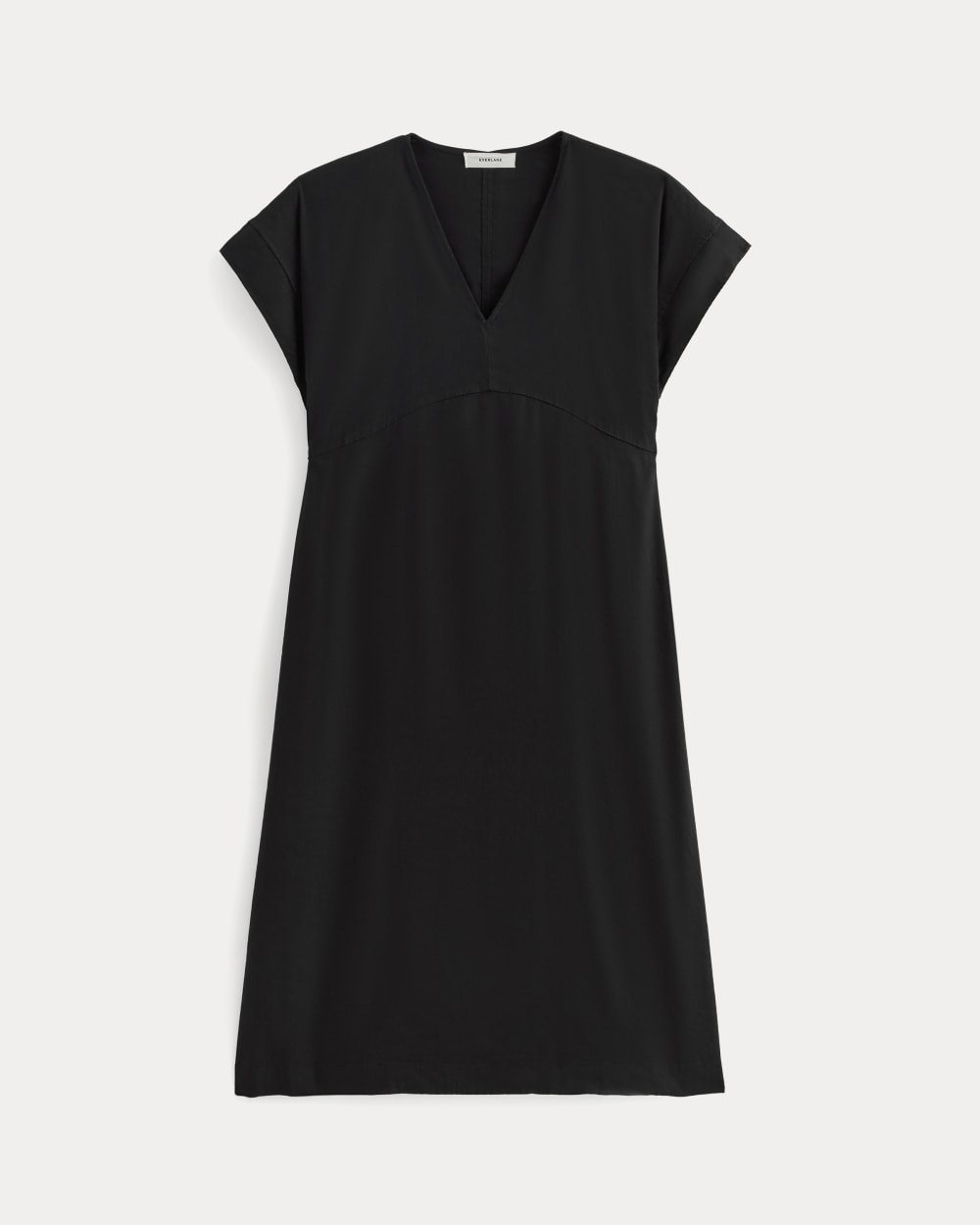The Tie-Back Dress in Stretch Linen | Black - Image 2