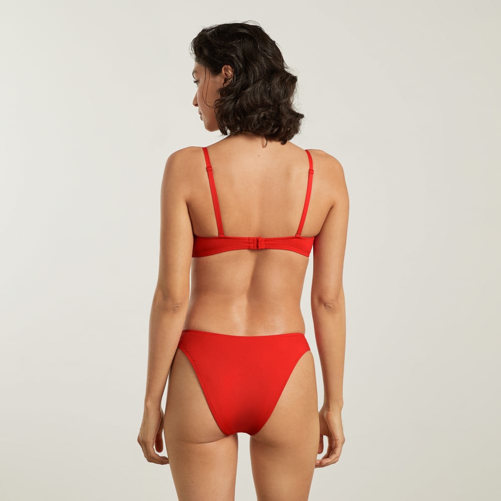 The Scoop-Neck Bikini Top | Bright Red - Image 3