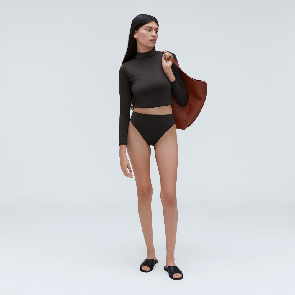 The High-Rise Cheeky Bikini Bottom | Black - Image 6