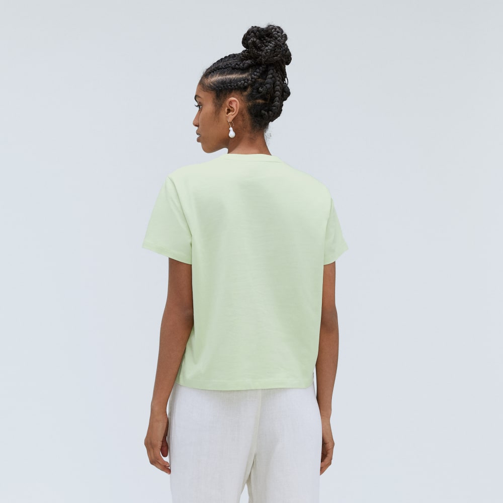 The Box-Cut Tee in Essential Cotton | Seafoam Green | No Pocket - Image 3