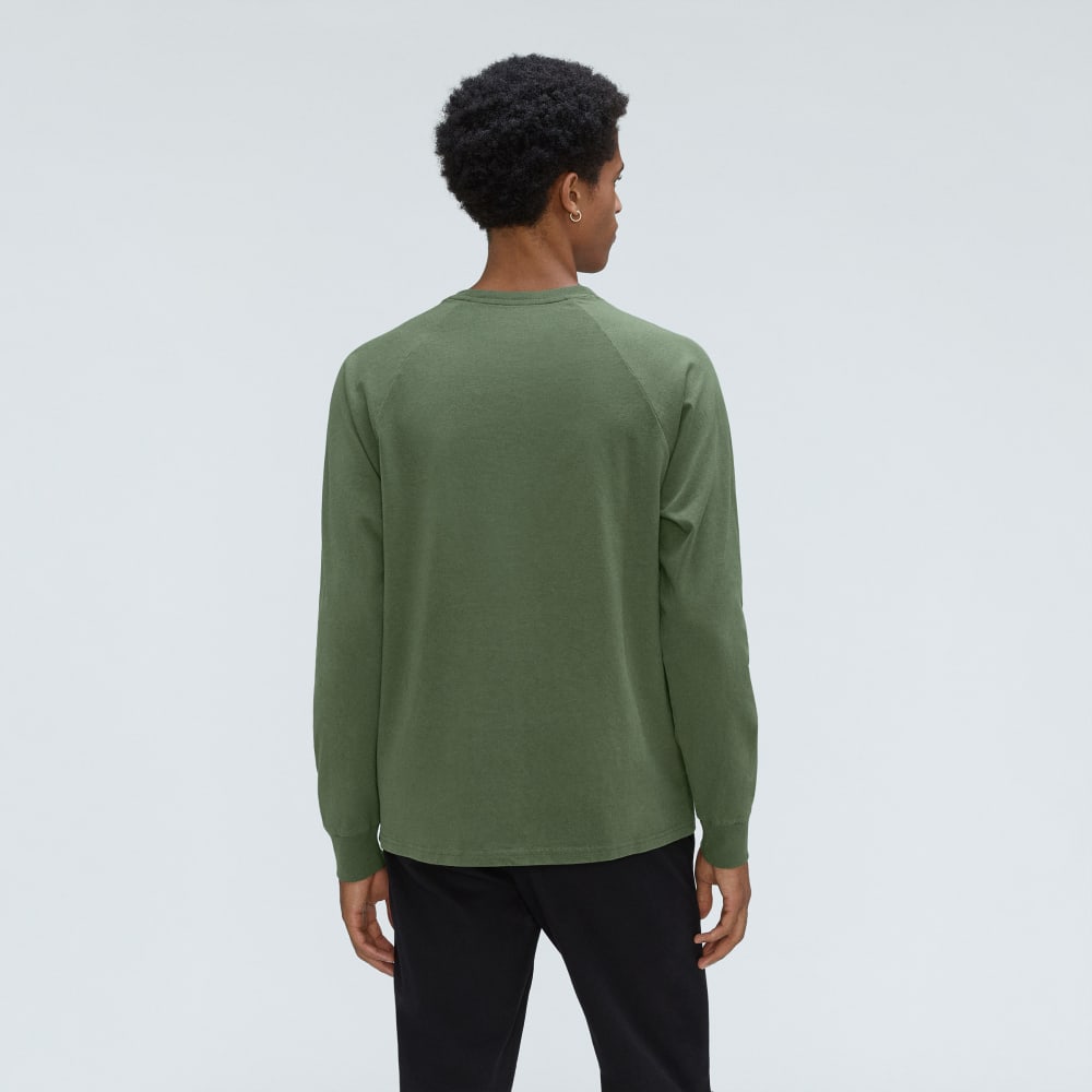 The Premium-Weight Long-Sleeve Crew | Uniform | Forest Green - Image 3