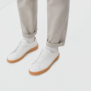 The ReLeather? Tennis Shoe | White / Gum Sole