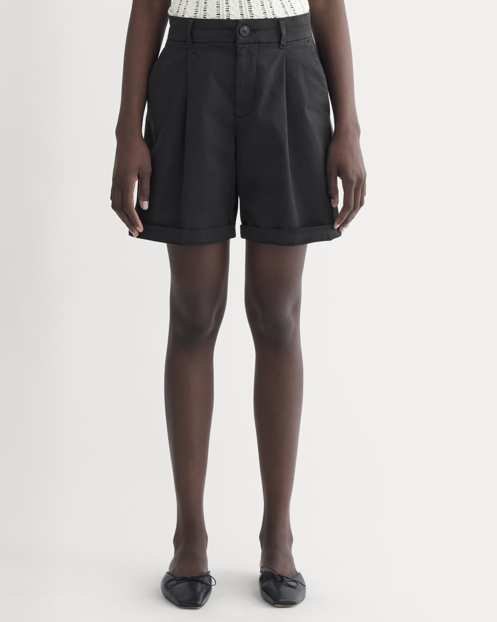 The Pleated Chino Short | Black - Image 3
