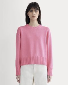 The Boxy Sweater in Everyday Cotton | Deep Pink