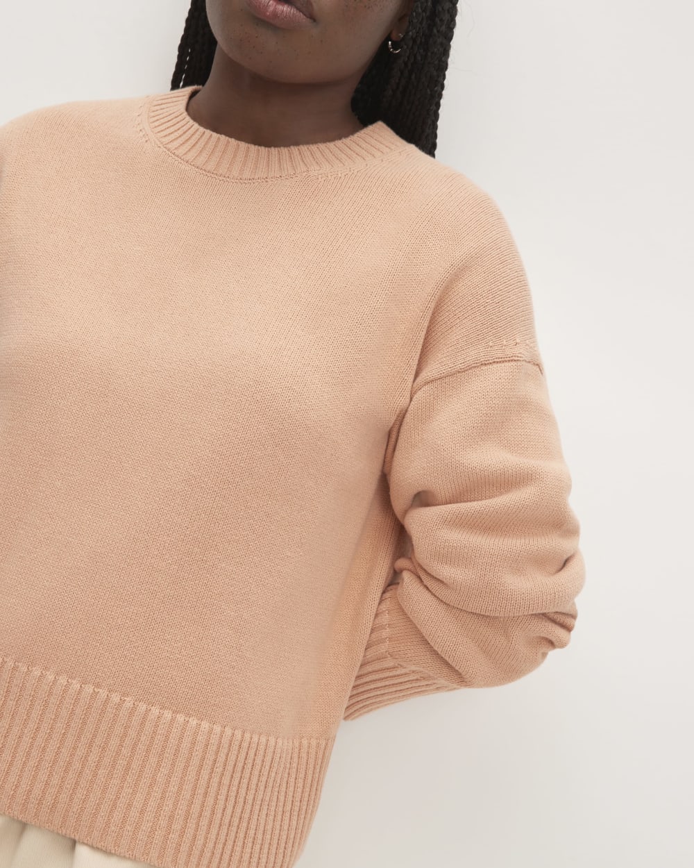 The Boxy Sweater in Everyday Cotton | Blush Pink - Image 4