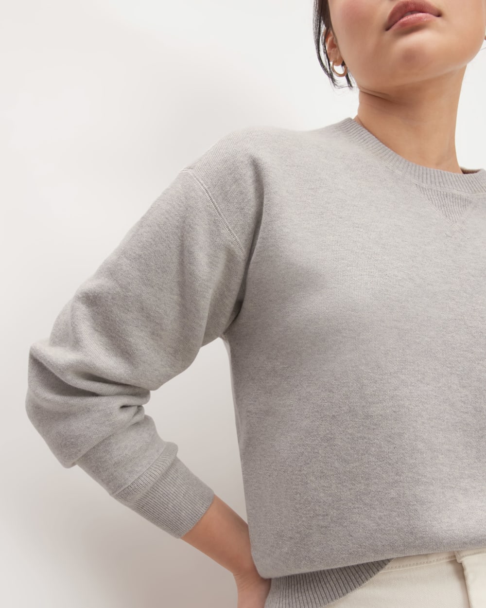 The Cotton-Merino Sweatshirt | Heathered Grey - Image 5