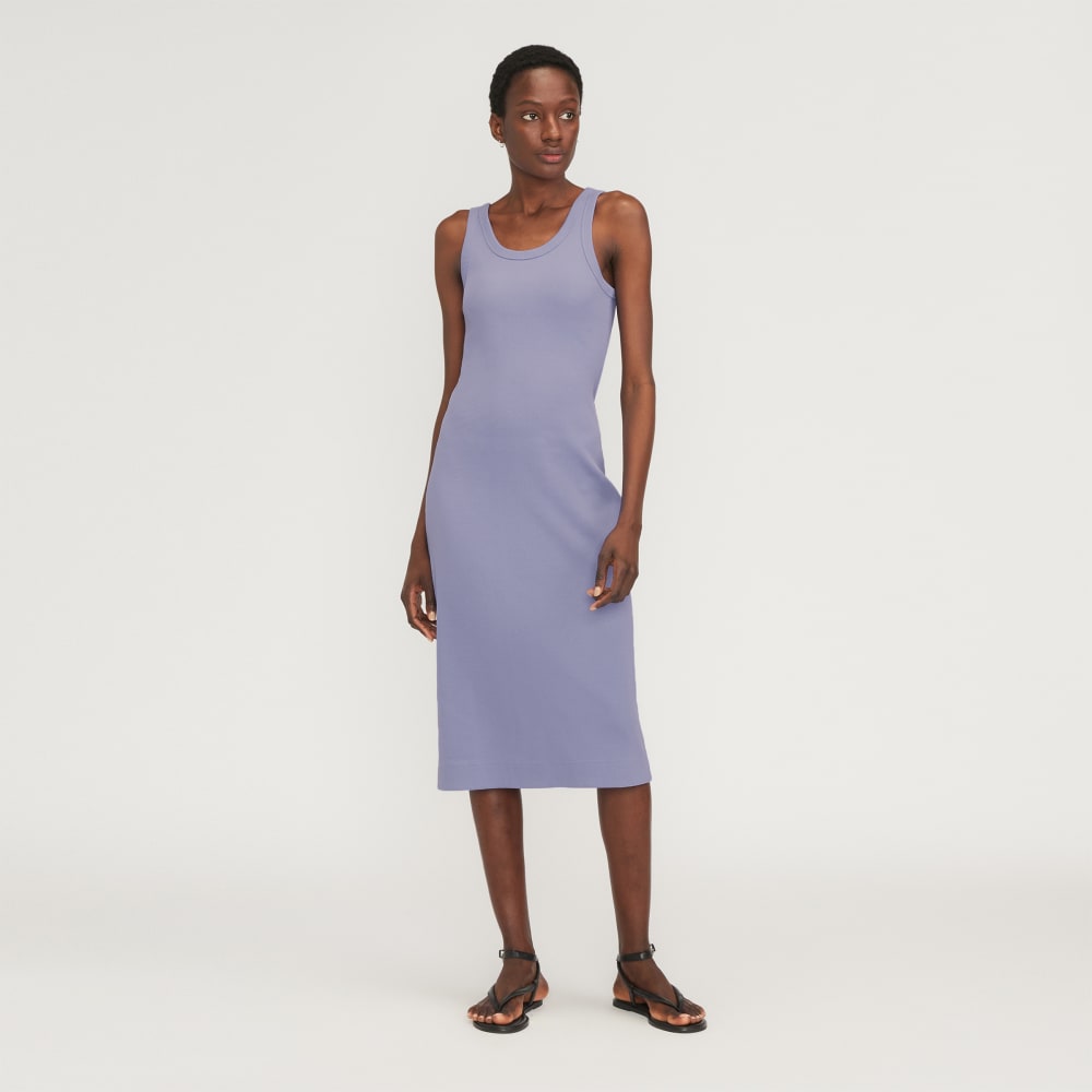 The '90s Rib Dress | Cornflower Blue