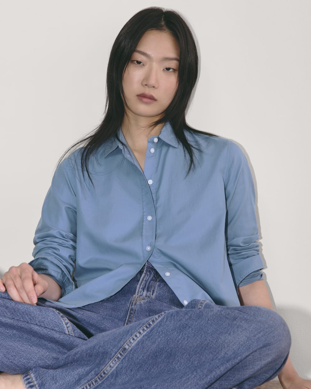 The Must-Have Shirt in Silky Cotton | Bluebell - Image 3
