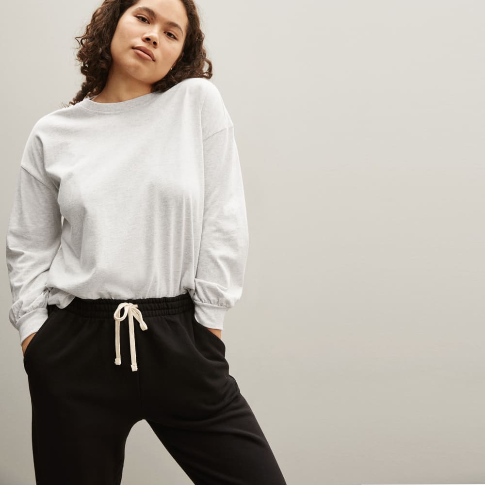 The Organic Cotton Long-Sleeve Tee | Heathered Grey - Image 2