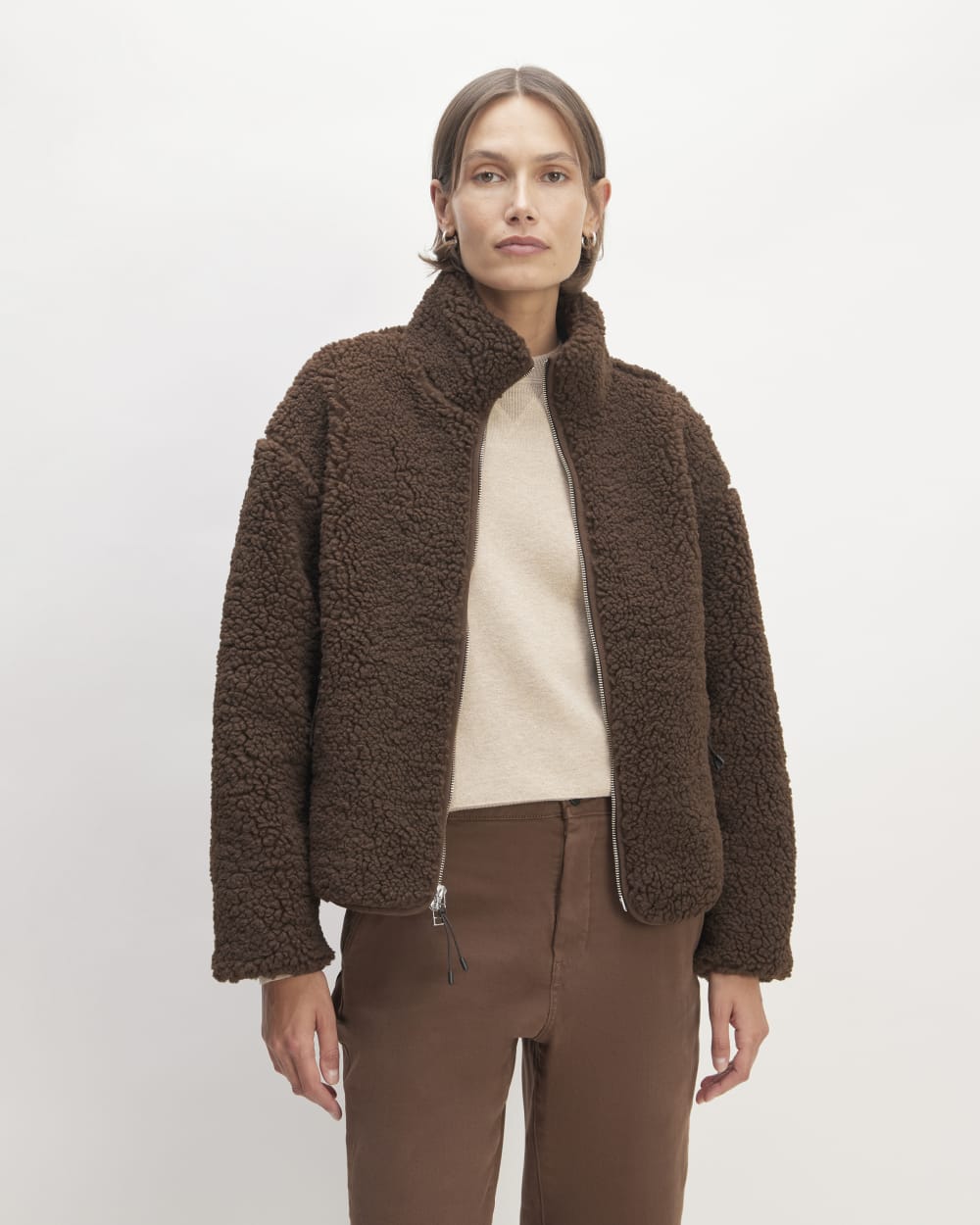 The ReNew Fleece Full Zip | Earth Brown