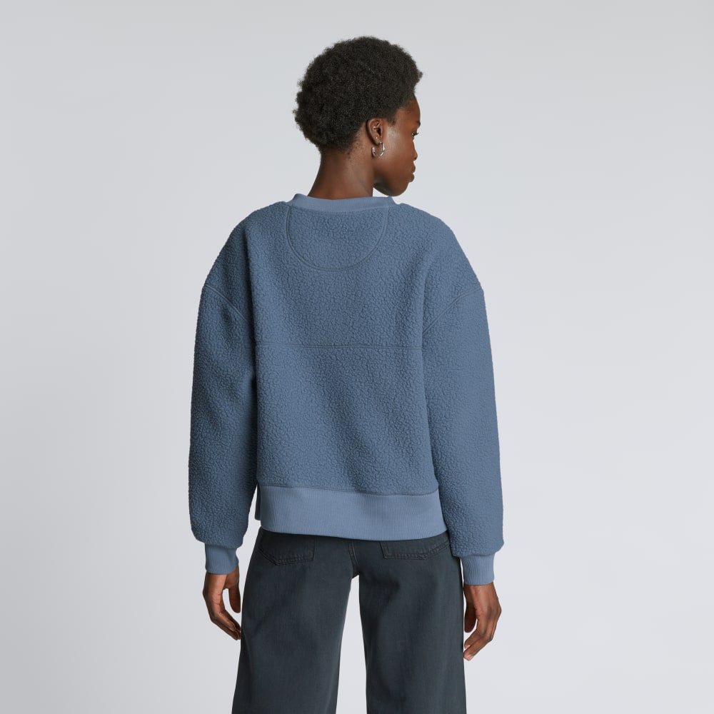 The ReNew Teddy Oversized Crew | Faded Blue - Image 4