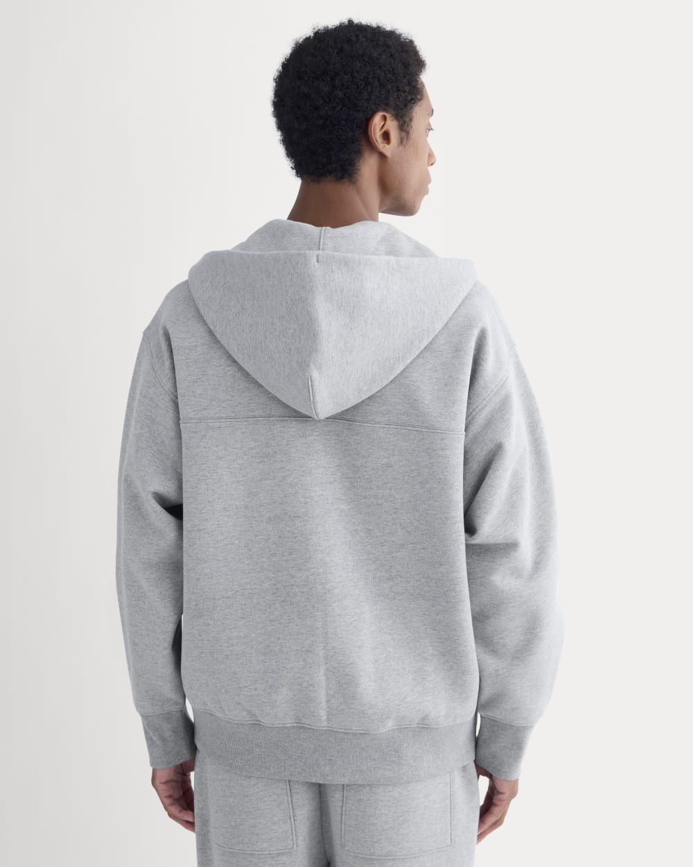 Luxe Fleece Full-Zip Hoodie | Vintage Heather Grey - Image 5