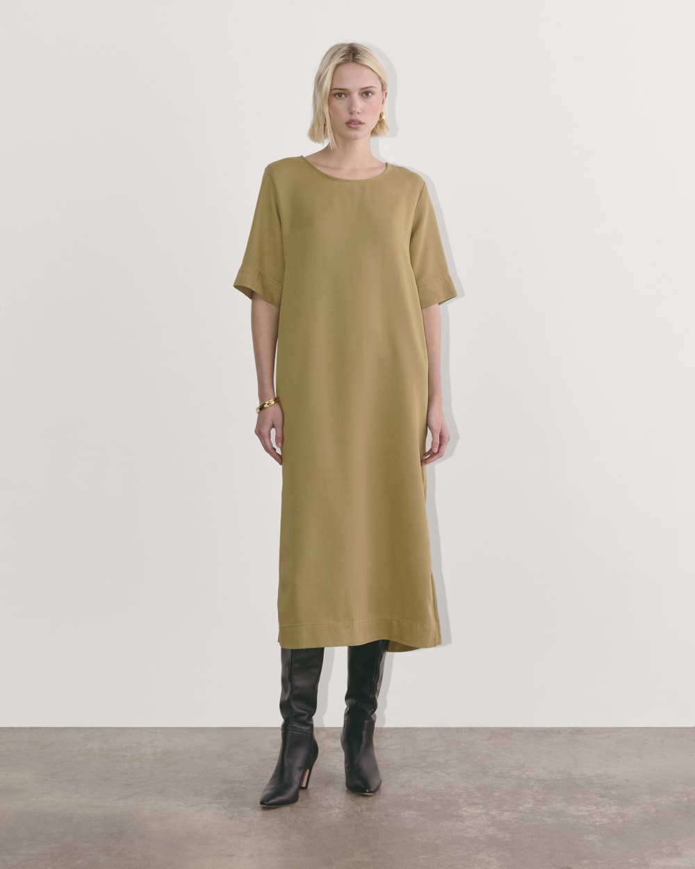 The Relaxed T-Shirt Dress in Buttersoft | Fennel Seed - Image 6