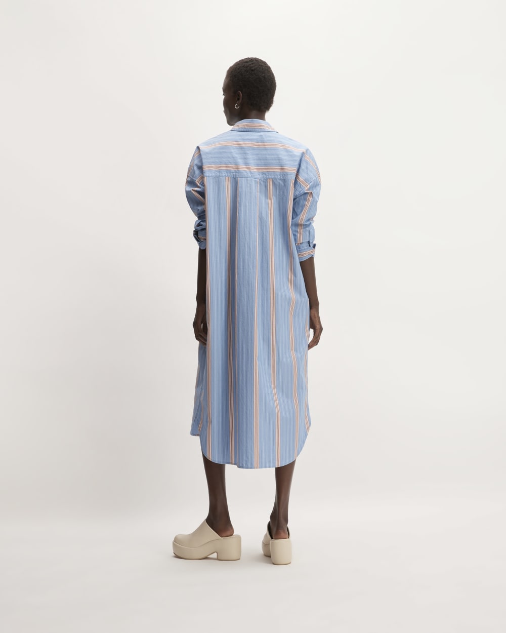 The Midi Cotton Shirt Dress | Parisian Blue / Black / Rusted Red / Bone - Image 5