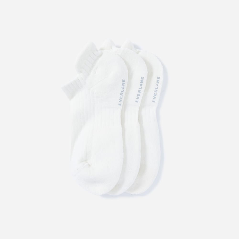 The Organic Cotton Ankle Sock 3-Pack | White