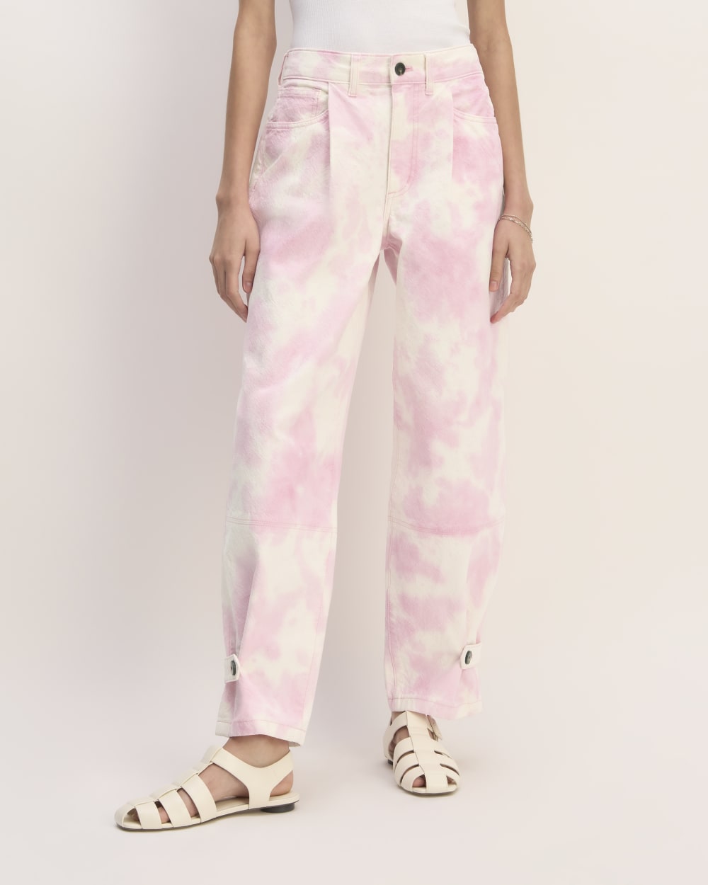 The Everlane x Marques' Almeida Canvas Oversized Barrel Pant | Pink Tie-Dye - Image 4