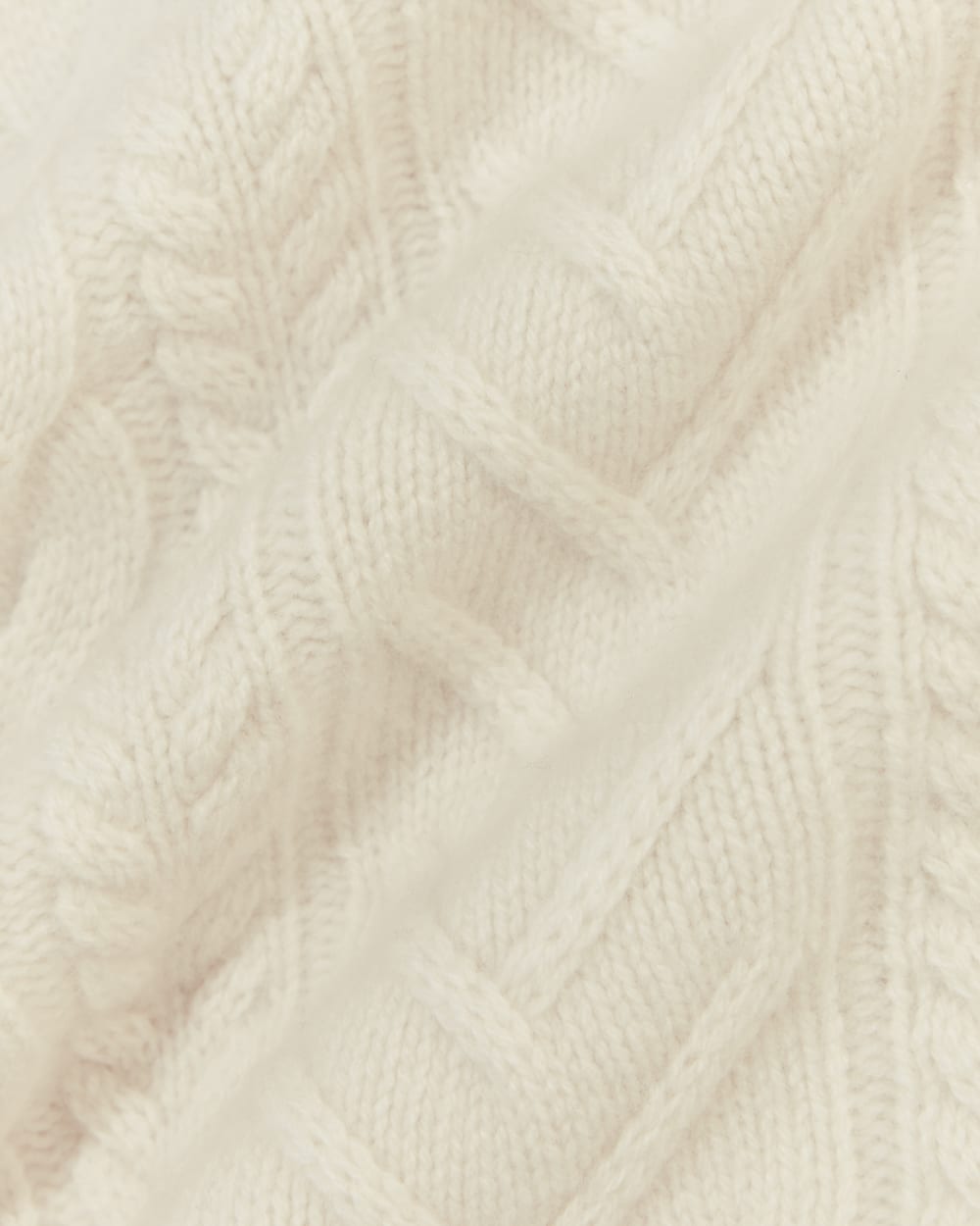 The Felted Merino Cable-Knit Crew | Bone - Image 7