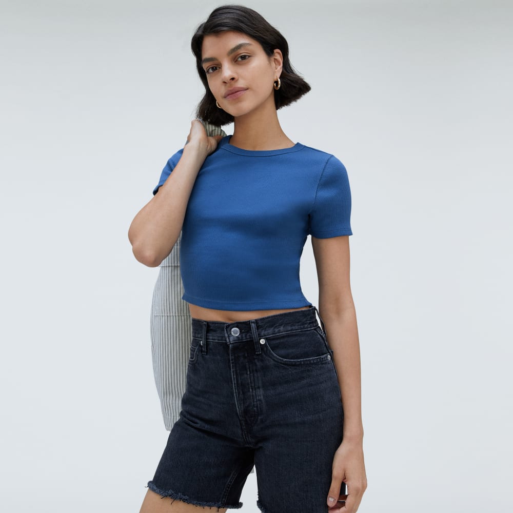 The '90s Rib Tee | Deep Blue - Image 5