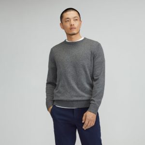 The Grade-A Cashmere Crew | Charcoal