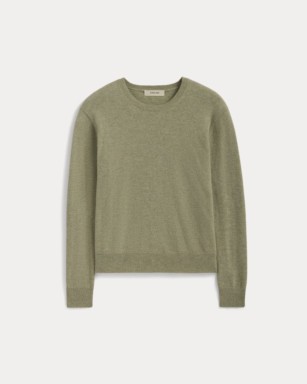 The Classic Crew in Cashmere | Light Heathered Moss - Image 2