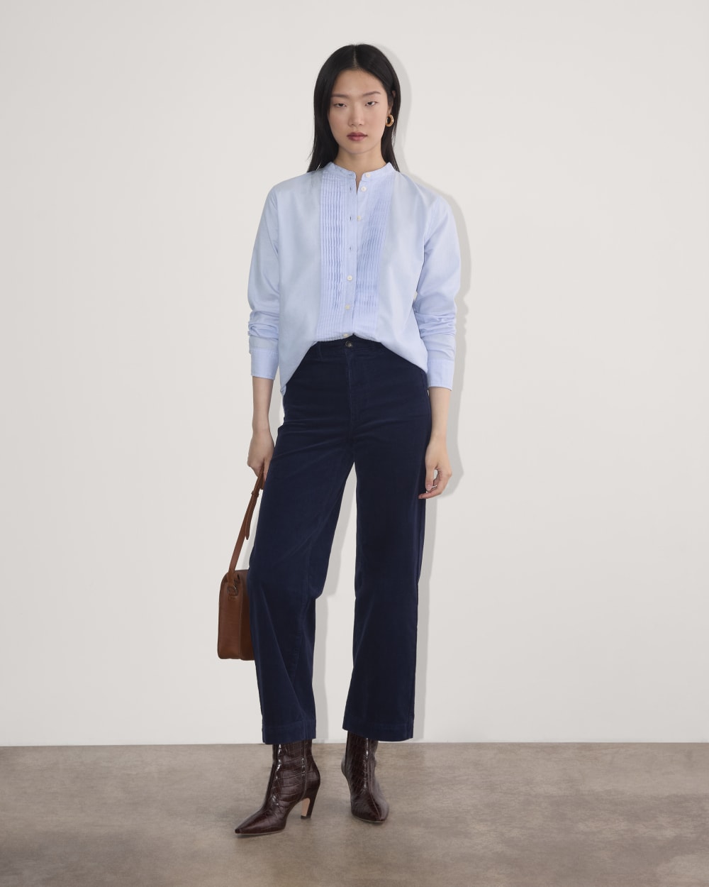 The Tuxedo Shirt in Silky Cotton | Light Blue - Image 3