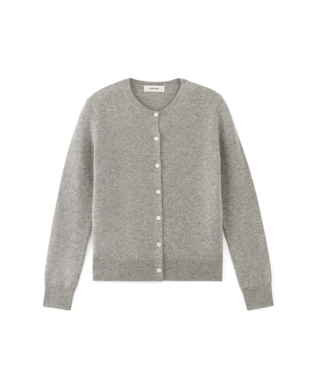 The Classic Cardigan in Cashmere | Light Heather Grey - Image 2