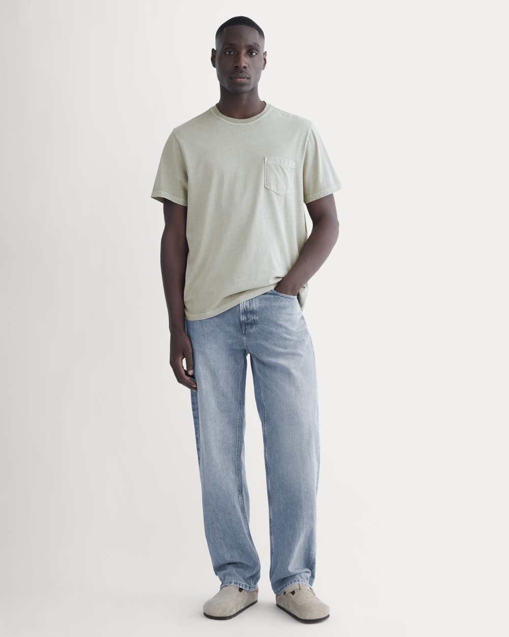 The Essential Organic Garment-Dyed Crew | Seagrass - Image 3