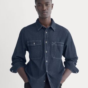 Denim Utility Shirt | Dark Indigo