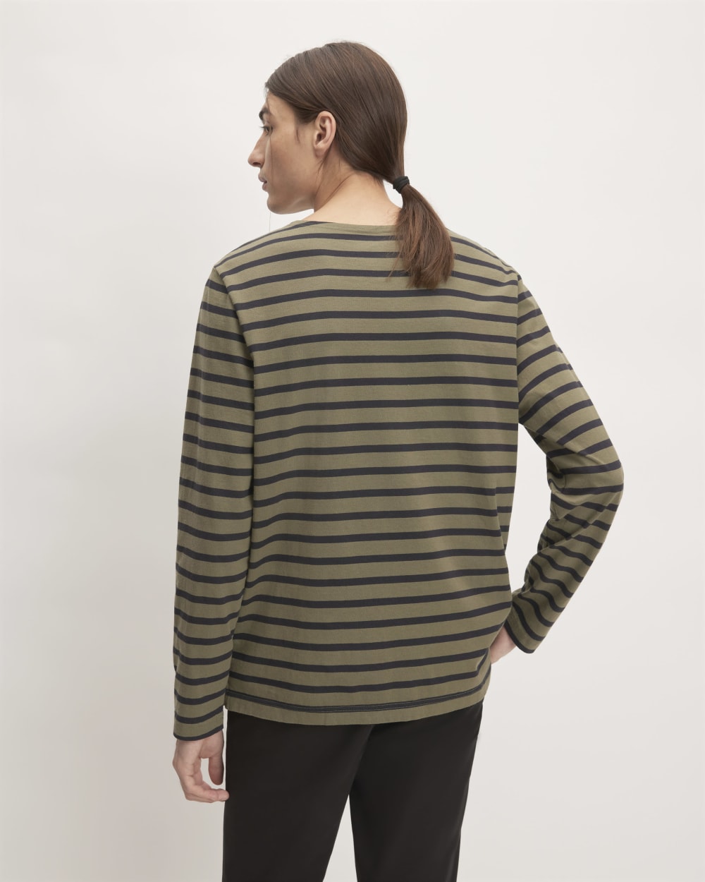 The Premium-Weight Long-Sleeve Mariner Tee | Kalamata / Black - Image 3