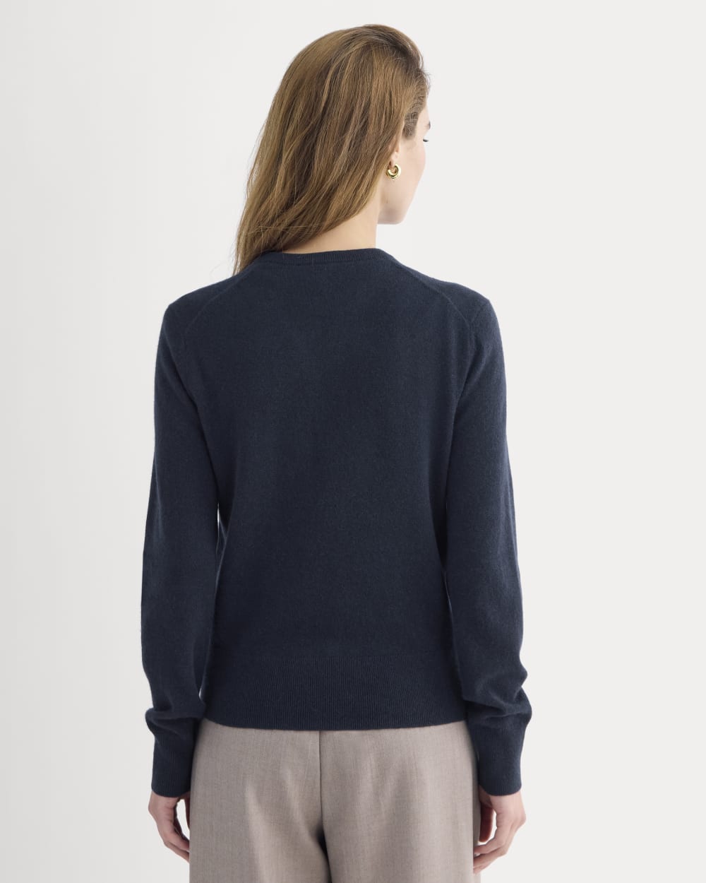 Cashmere Slim Crew Sweater | Navy - Image 5