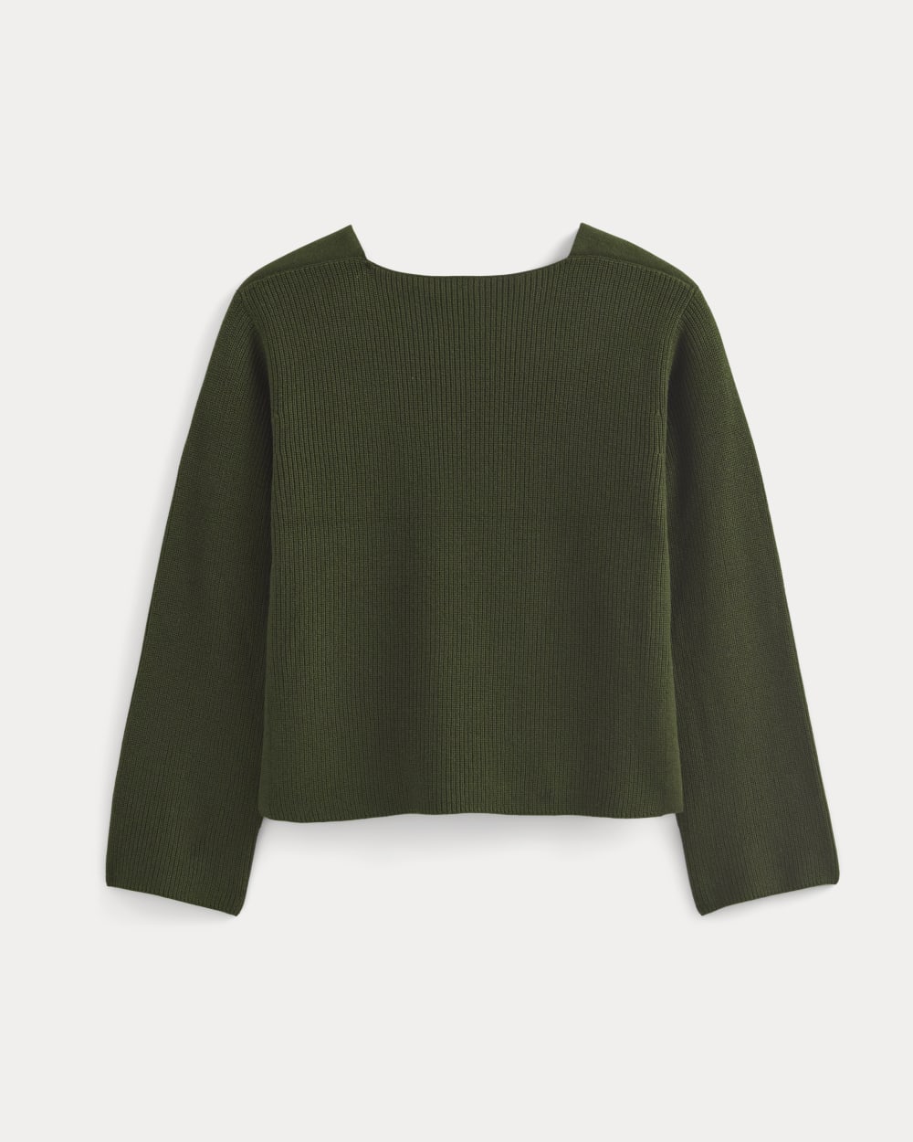 The Boatneck Top in Everyday Cotton | Dark Green - Image 2