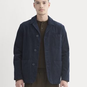 Fine Wale Corduroy Chore Blazer | Navy