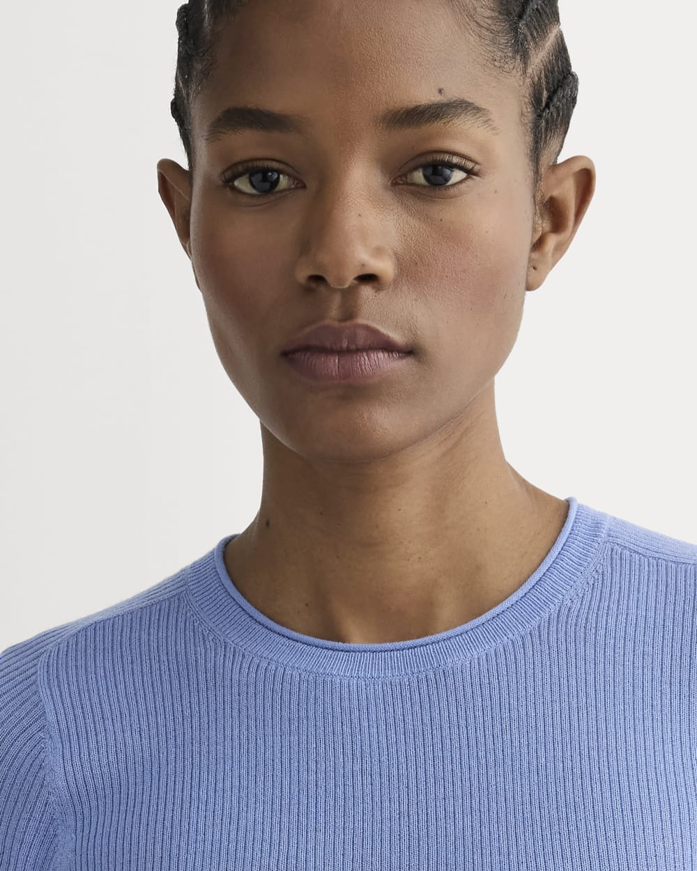 The Sweater Tee in Ultrasoft Merino | Bluebell - Image 4