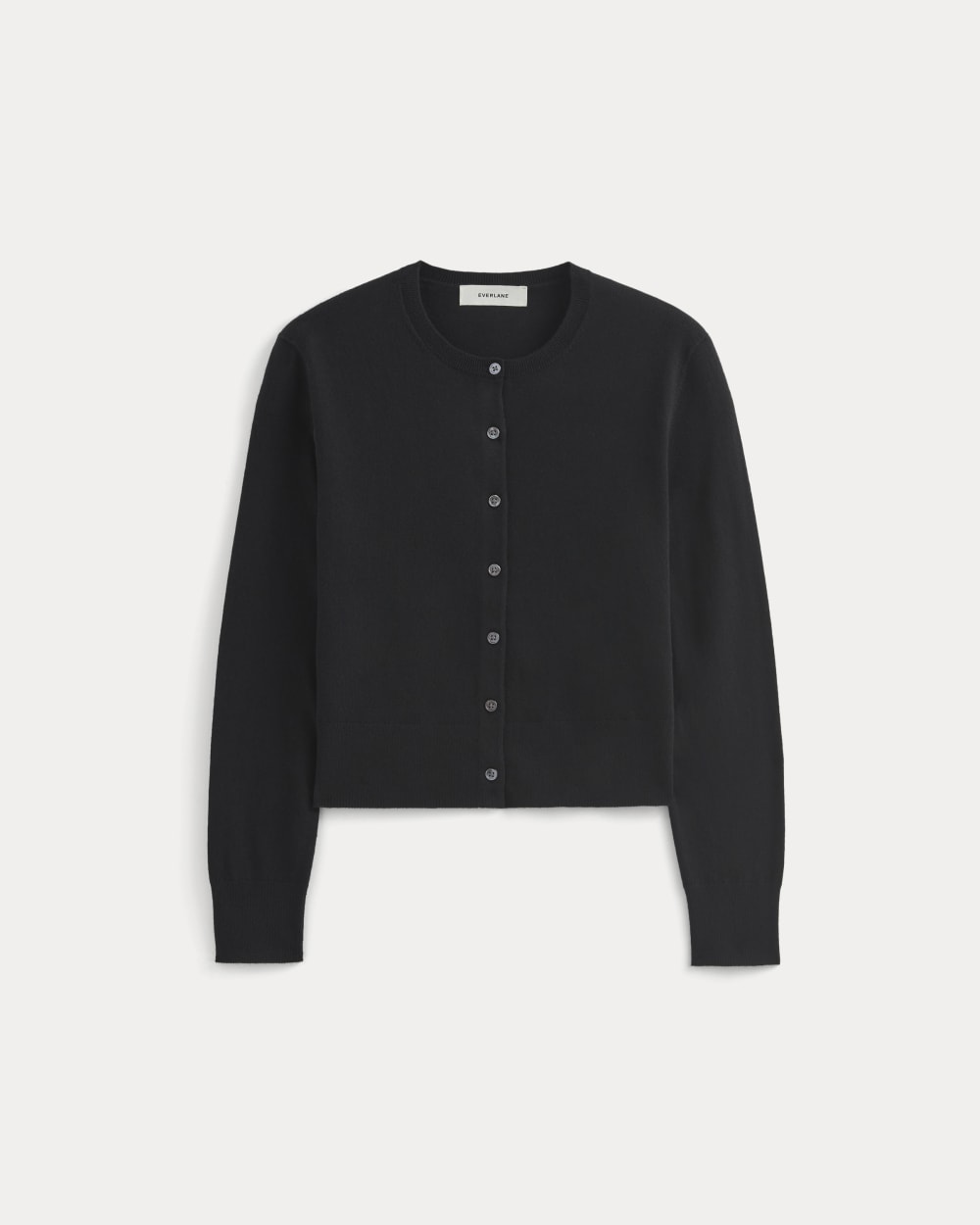 The Cropped Cardigan in Cotton Cashmere | Black - Image 2