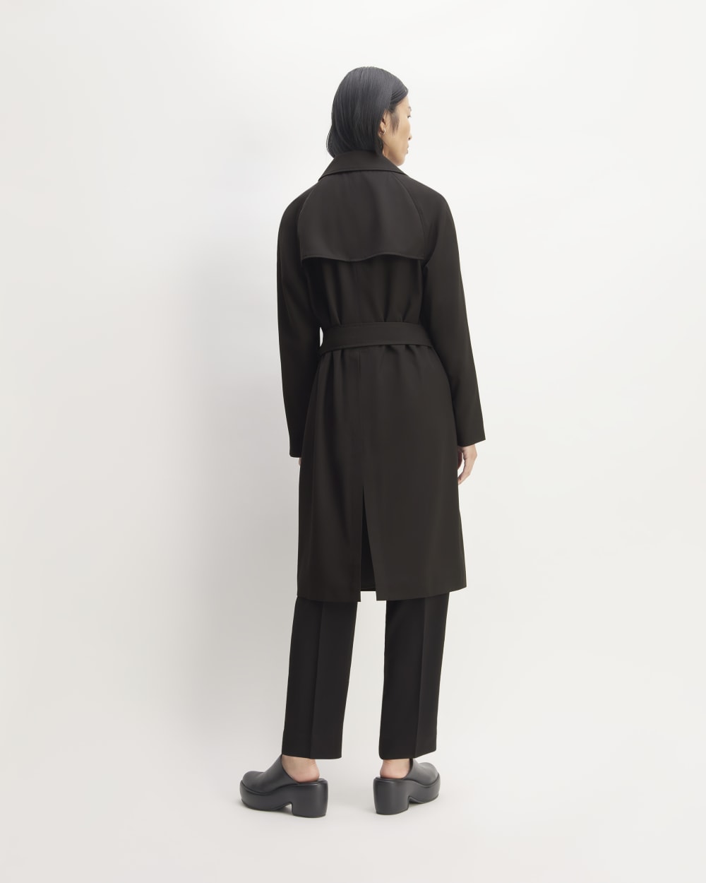 The Italian Wool Modern Trench | Black - Image 6