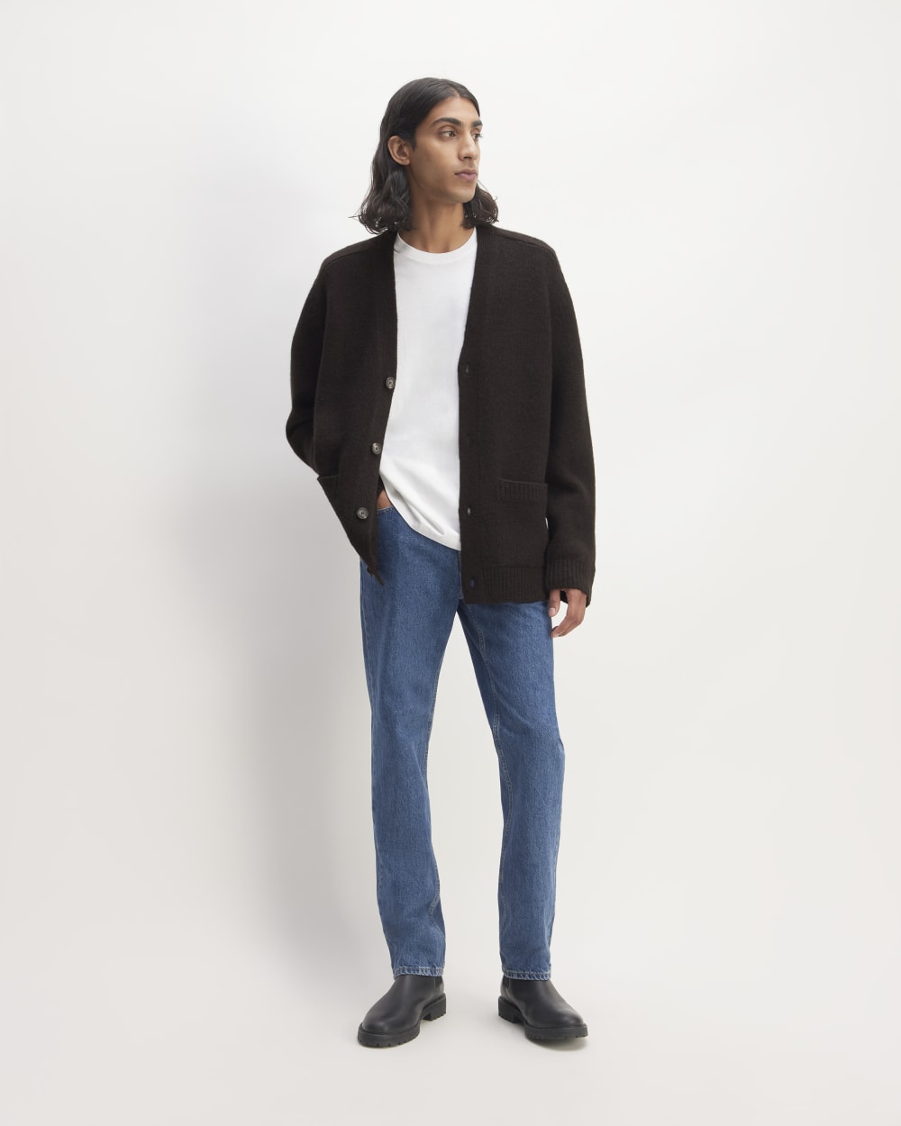 The Cloud Relaxed Cardigan | Black - Image 3