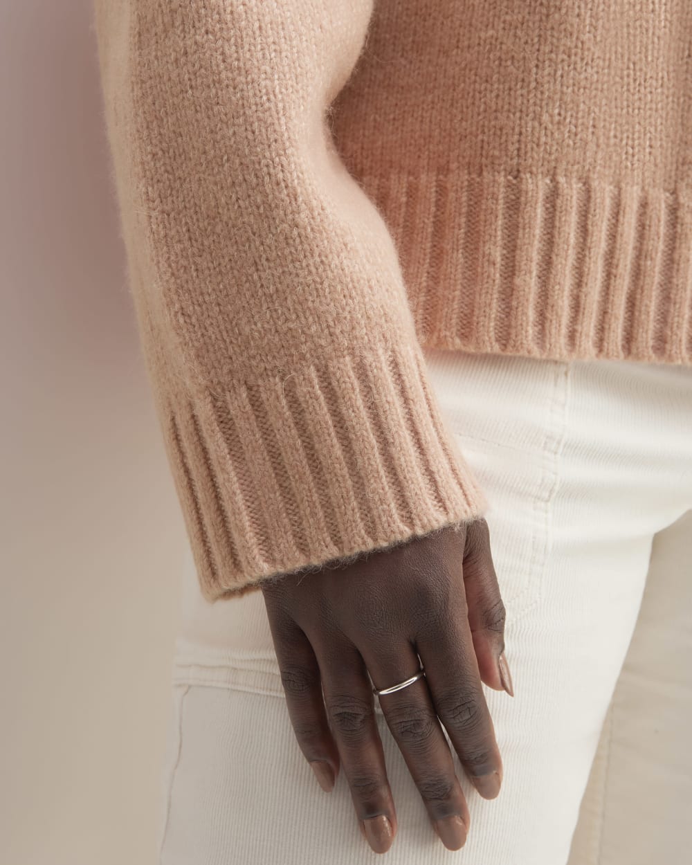 The Cloud Oversized Turtleneck | Blush Pink - Image 5