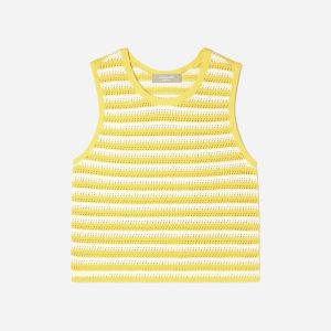 The Crochet Knit Cami | Canvas / Lemon