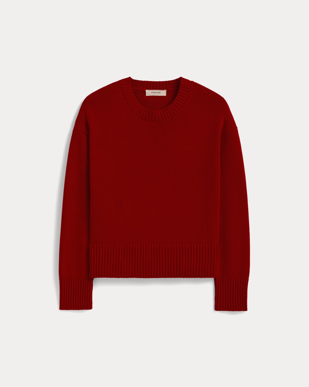 The Boxy Sweater in Everyday Cotton | Classic Red - Image 2