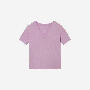 The Vintage V-Neck Hemp Tee | Lilac