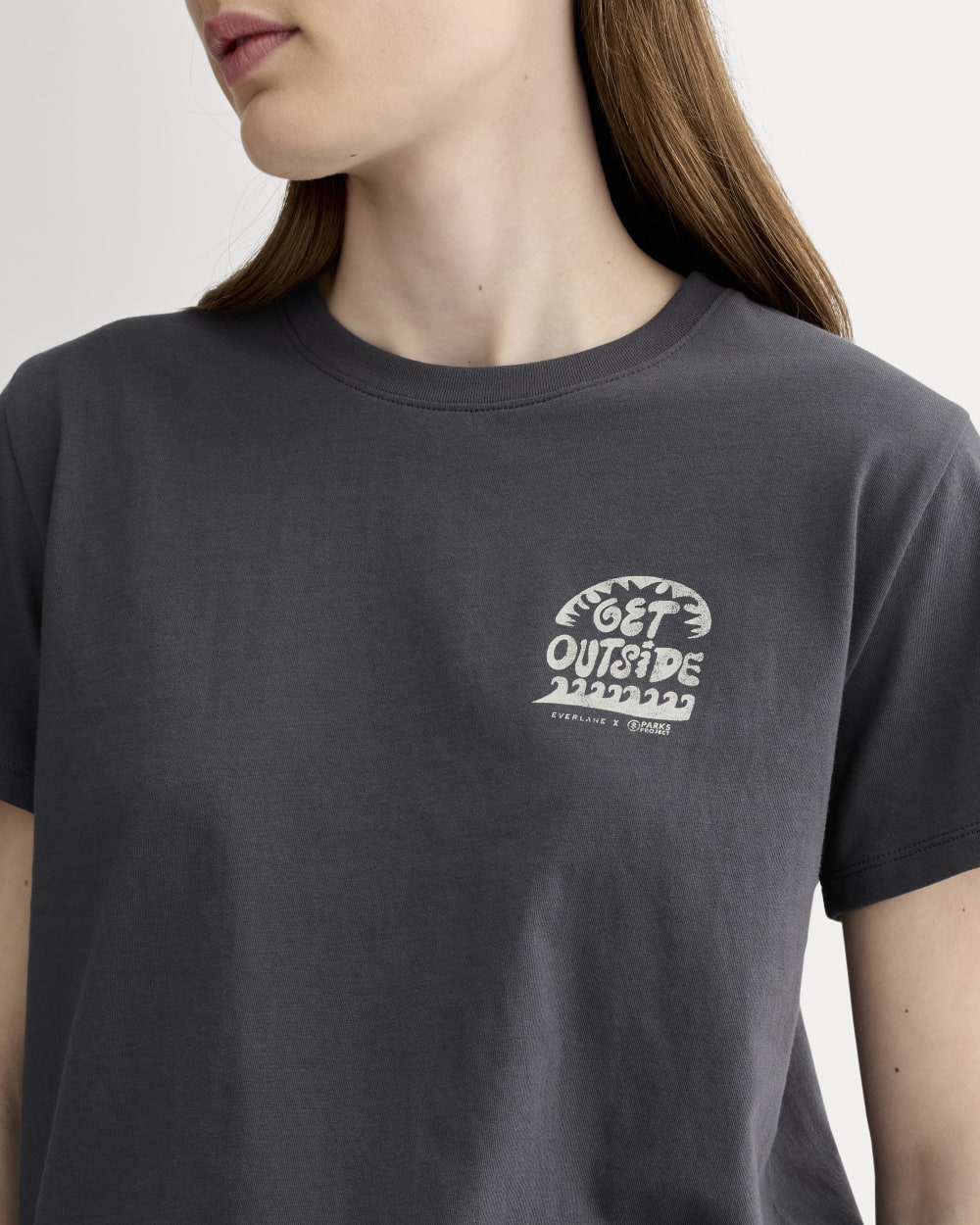 The Everlane x Parks Project Box-Cut Tee | Forged Iron / Natural - Image 4