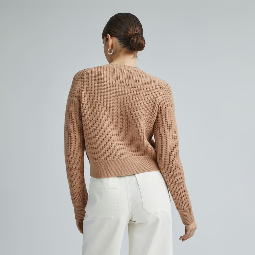The Cropped Cotton-Merino Bomber | Chestnut - Image 3