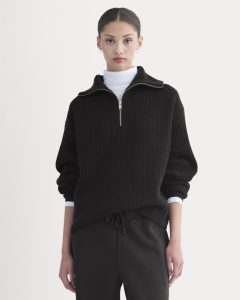Half-Zip Sweater in Luxe Merino | Black