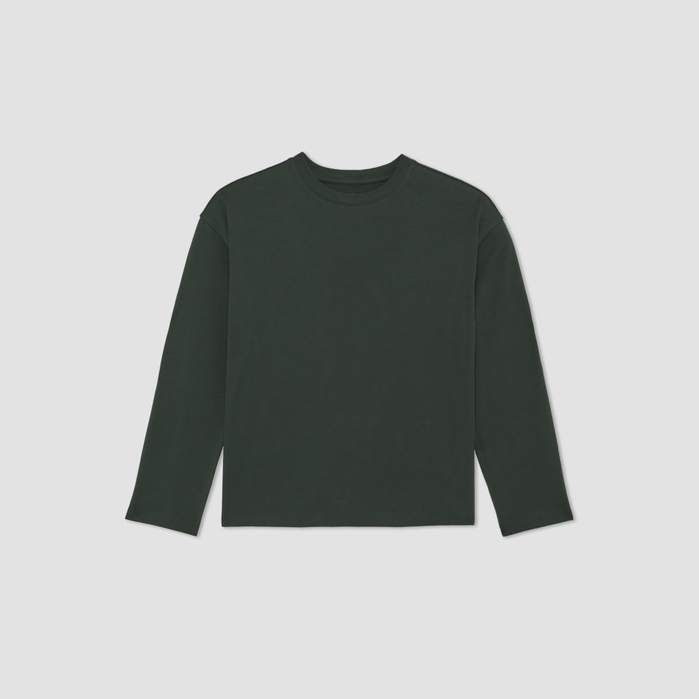 The Organic Cotton Relaxed Long Sleeve Tee | Scarab - Image 2