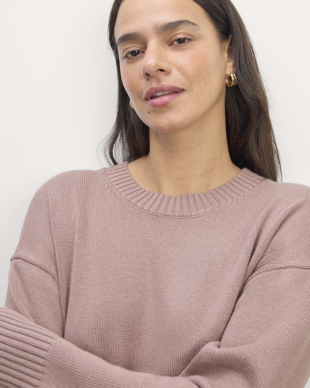 The Boxy Sweater in Everyday Cotton | Dusty Rose - Image 4
