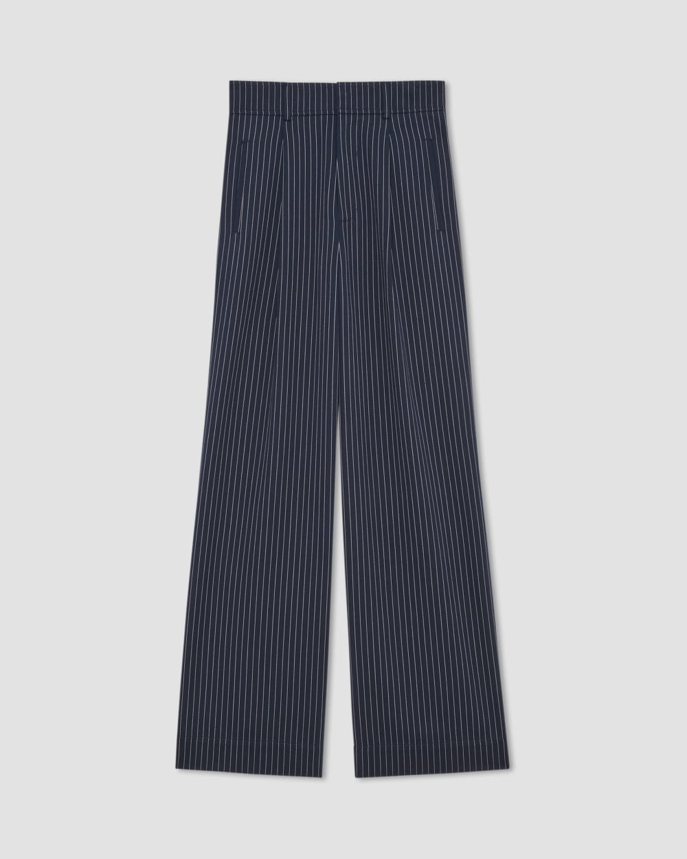 The Draper Pleated Pant in Buttersmooth | Navy / Bone | 32 Inseam - Image 2