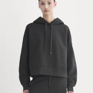 Cropped Luxe Fleece Hoodie | Black
