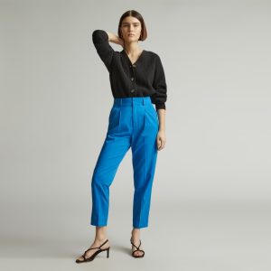 The Draper Tapered Pant in Buttersmooth | Brilliant Blue